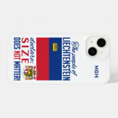 Aangepaste Monogram Liechtenstein telefoonhoesjes iPhone Hoesje (Achterkant horizontaal)