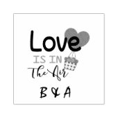 Aangepaste Monogram Liefde Is In De Lucht Rubberstempel (Afrduk)