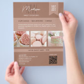 Aangepaste Monogram Logo Bakery Flyer (Hand)