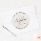 Aangepaste Monogram Logo Bakkerij Sticker (Envelop)