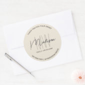Aangepaste Monogram Logo Bakkerij Sticker (Envelop)