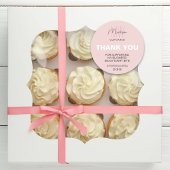 Aangepaste Monogram Logo Bedankt Bakkerij Business Ronde Sticker