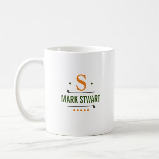 Aangepaste Monogram Logo Mok met Naam (Links)