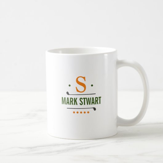 Aangepaste Monogram Logo Mok met Naam (Rechts)