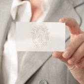 Aangepaste  Monogram Logo Neutral Professional Visitekaartje