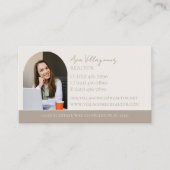 Aangepaste  Monogram Logo Neutral Professional Visitekaartje (Voorkant)