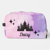 Aangepaste monogram magisch kasteel toilettasje (Voorkant)
