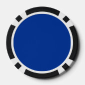 Aangepaste Monogram Marine Blauw en Wit Poker Chip (Achterkant)