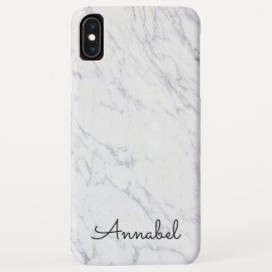 aangepaste monogram marmer chic trendy iPhone XS max hoesje