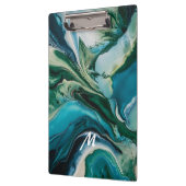 Aangepaste monogram marmeren hars klembord (Links)