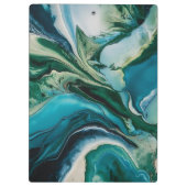 Aangepaste monogram marmeren hars klembord (Achterkant)