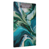 Aangepaste monogram marmeren hars klembord (Rechts)