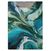 Aangepaste monogram marmeren hars klembord (Voorkant)