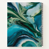 Aangepaste monogram marmeren hars notitieboek (Achterkant)