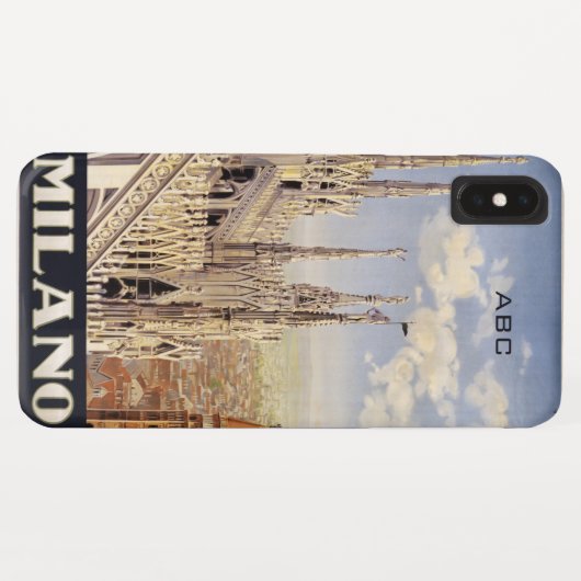 Aangepaste monogram Milano (Milaan) telefoongevall Case-Mate iPhone Case (Achterkant (horizontaal))