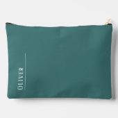 Aangepaste monogram, moderne aqua blauw etui (Achterkant)