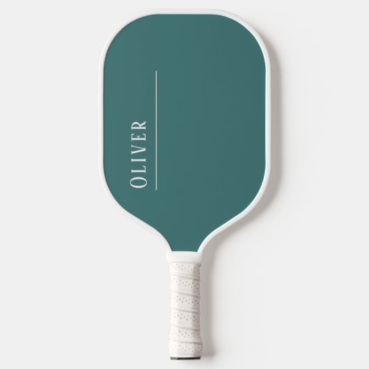 Aangepaste monogram, moderne aqua pickleball paddle (Voorkant)