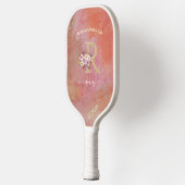 Aangepaste monogram moederdag kleurrijke flora pickleball paddle (Links)