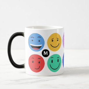 Aangepaste monogram-mokken bevestigen magische mok