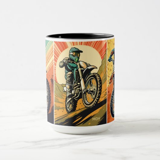 Aangepaste Monogram Motorcross Mok (Midden)