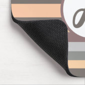 Aangepaste monogram Muismat – gestreept en geperso (Hoek)