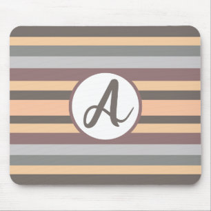 Aangepaste monogram Muismat – gestreept en geperso