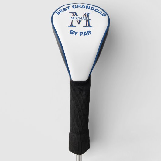 Aangepaste monogram naam Beste grootvader door Par Golfheadcover (Voorkant)