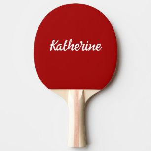 Aangepaste Monogram Naam Dark Snoep Apple Red Tafeltennisbatje