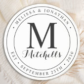 Aangepaste monogram Naam Datum bruiloft Zandsteen Onderzetter