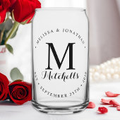Aangepaste Monogram Naam Datum Moderne Elegante Br Blikvorm Glas