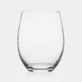 Aangepaste Monogram Naam Datum Moderne Elegante Br Wijnglas Zonder Voet (Links)