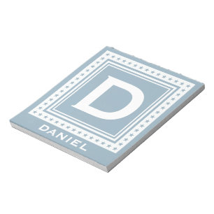 Aangepaste monogram, naam en kleurenlaptops notitieblok