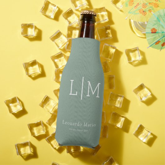 Aangepaste Monogram Naam Flesjeskoeler (Insitu Zomer)