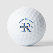 Aangepaste monogram naam geboortedag golfballen (Voorkant)