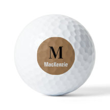 Aangepaste Monogram + Naam Golf Ball