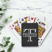Aangepaste Monogram Naam Initiaal Classic Pokerkaarten