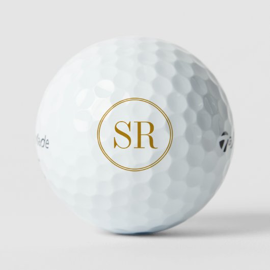 Aangepaste monogram naam Initiaal Golfbal Golfballen (Voorkant)