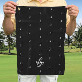 Aangepaste Monogram Naam Initiaal Patroon Modern B Golfhanddoek