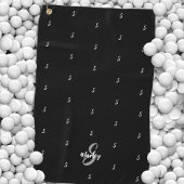 Aangepaste Monogram Naam Initiaal Patroon Modern B Golfhanddoek
