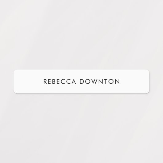 Aangepaste monogram naam Kleding Label zwart op wi (Design 1)