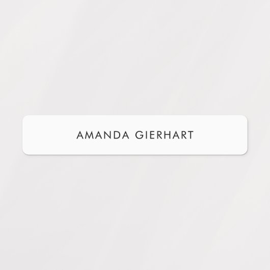 Aangepaste monogram naam Kleding Label zwart op wi (Design 2)