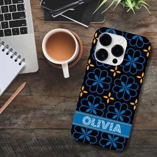 Aangepaste Monogram Naam Mediterraans Telefoonhoes Case-Mate iPhone 14 Pro Hoesje