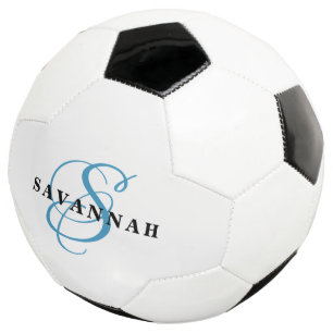 Aangepaste monogram naam Modern Fun Sports Cool Voetbal