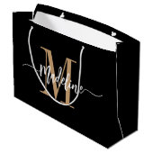 Aangepaste monogram Naam Moderne Manuscript Zwemme Groot Cadeauzakje (Achterkant Gekanteld)