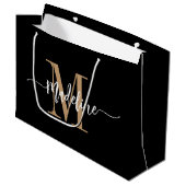 Aangepaste monogram Naam Moderne Manuscript Zwemme Groot Cadeauzakje (Voorkant Gekanteld)