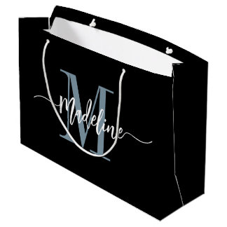 Aangepaste monogram Naam Moderne Manuscript Zwemme Groot Cadeauzakje