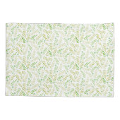 Aangepaste monogram naam Natuur Fern Leaf Pattern Kussensloop (Achterkant-Links)