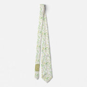 Aangepaste monogram naam Natuur Fern Leaf Pattern Stropdas (Achterkant)