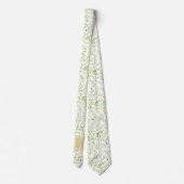 Aangepaste monogram naam Natuur Fern Leaf Pattern Stropdas (Achterkant)