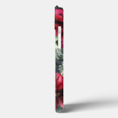 Aangepaste monogram naam Rode Poinsettia Case-Mate iPhone Case (Achterkant / Links)